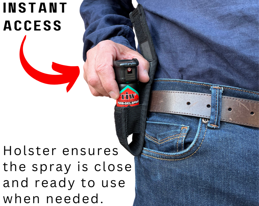 40mL 'Flip-Top' Farb-Gel-Spray with Heavy-Duty Holster