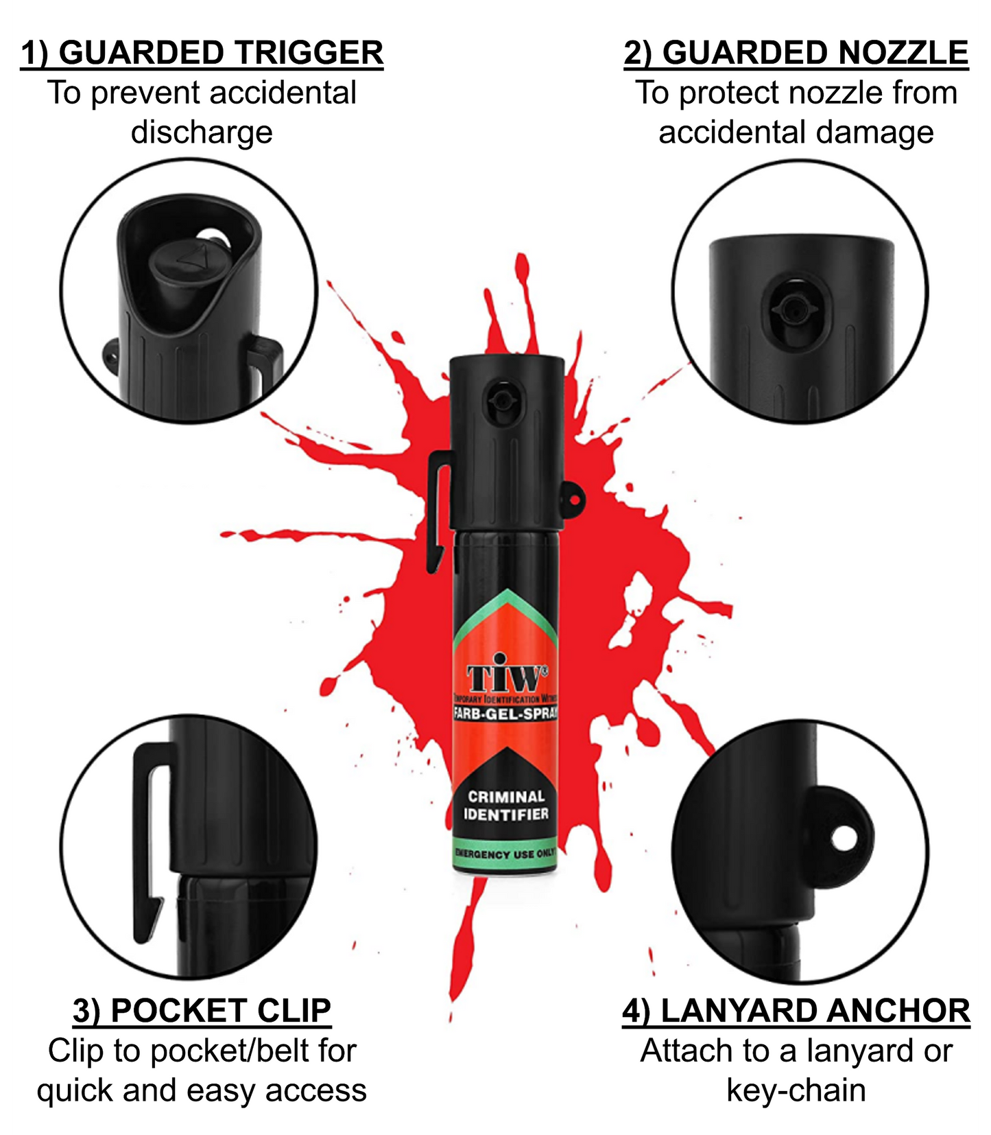 20mL 'Mini' Farb-Gel-Spray with Holster/Hand Strap